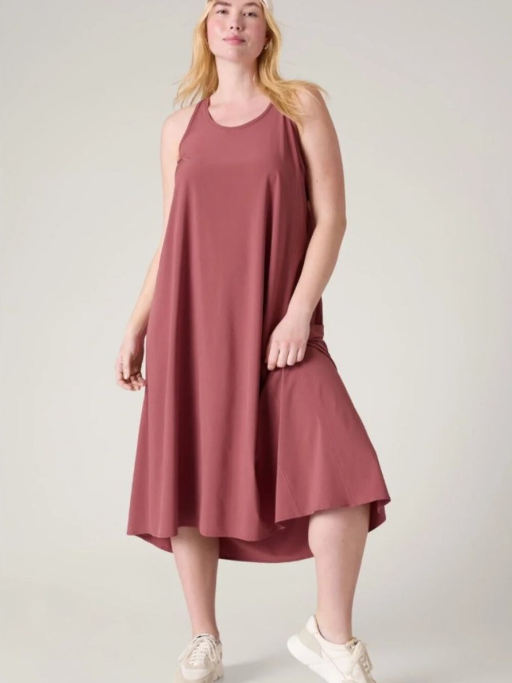 Athleta Presidio Traveler Maxi Dress | Rosewood | NWT | XL